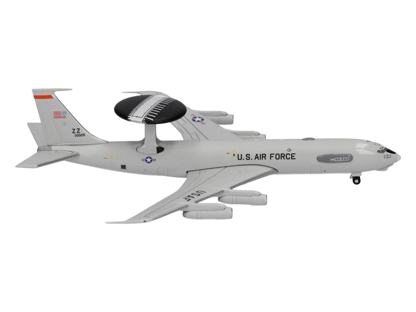 Boeing E-3 Sentry Aircraft "961st Airborne Air Control Squadron Kadena Air Base" (81-0005) United States Air Force 1/500 Airplane Herpa Diecast Model collector model product image