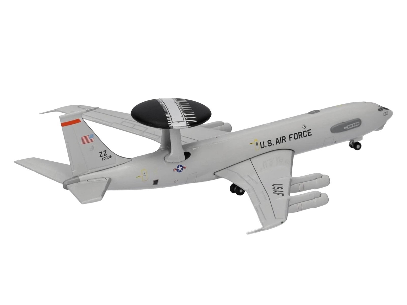 Boeing E-3 Sentry Aircraft "961st Airborne Air Control Squadron Kadena Air Base" (81-0005) United States Air Force 1/500 Airplane Herpa Diecast Model collector model product image