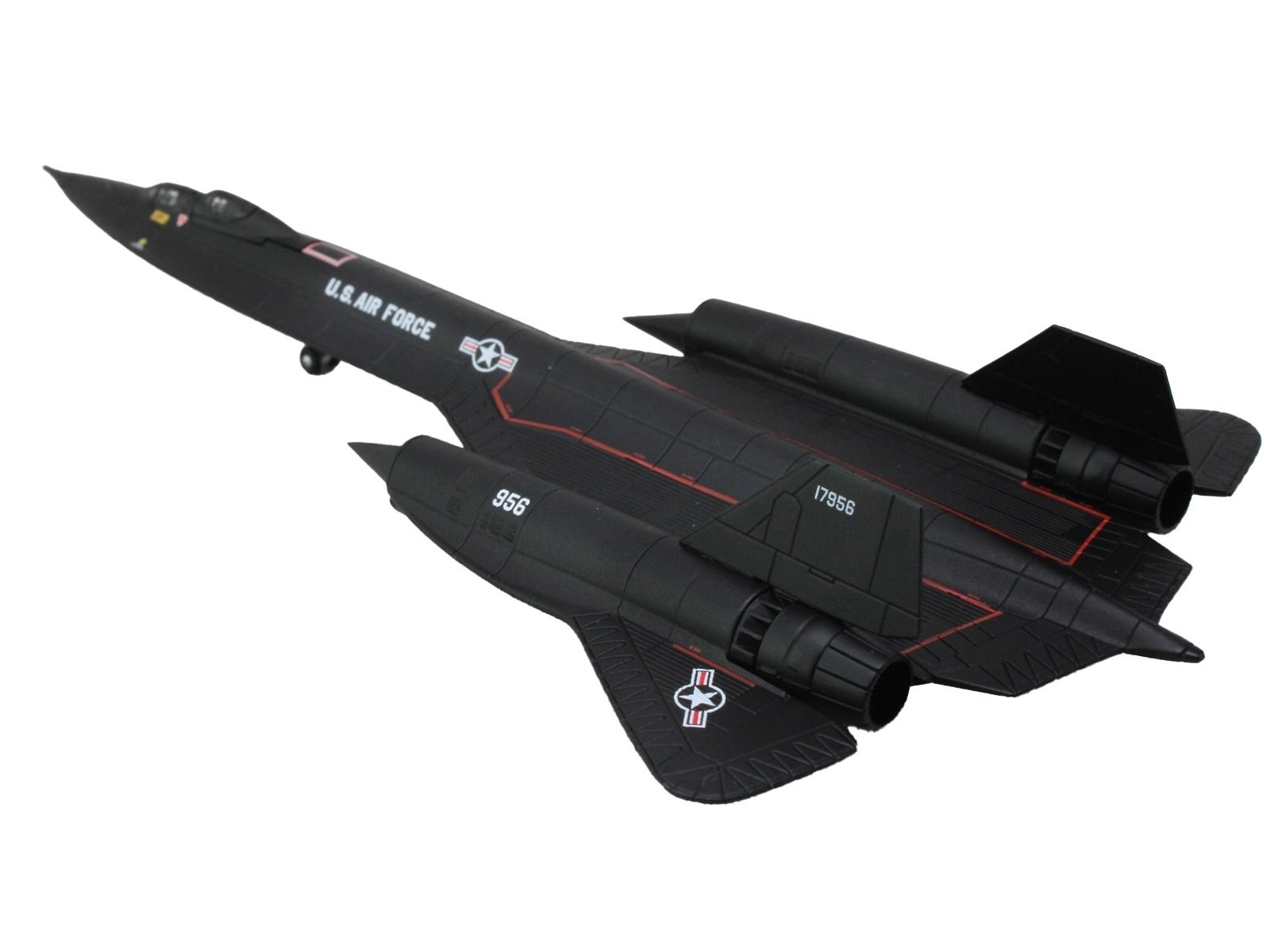 Lockheed SR-71B Blackbird Stealth Aircraft "9th Strategic Reconnaissance Wing Beale Air Base Gumby" United States Air Force 1/200 Airplane Herpa Diecast Model collector model product image