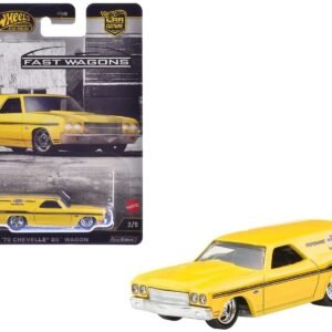 1970 Chevrolet Chevelle SS Wagon "Yenko" Yellow "Fast Wagons" Series Car Hot Wheels Diecast Model collector model product image