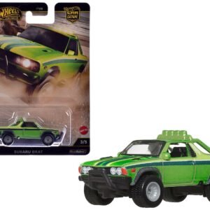 Subaru BRAT Utility Truck Green Metallic with Stripes "HW Off Road" Series Car Hot Wheels Diecast Model collector model product image