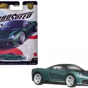 Automobili Pininfarina Battista Green Metallic with Black Top "Euro Speed" Series Car Hot Wheels Diecast Model collector model product image