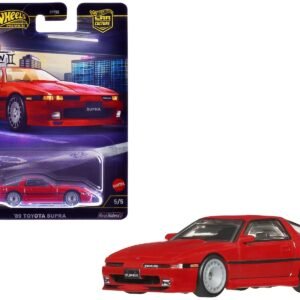 1989 Toyota Supra RHD (Right Hand Drive) Red "Ronin Run II" Series Car Hot Wheels Diecast Model collector model product image