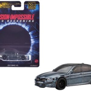 2021 BMW M5 Gray Metallic with Black Top "Mission: Impossible - Dead Reckoning" (2023) Movie "Pop Culture" Series Car Hot Wheels Diecast Model collector model product image