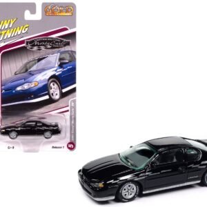 2001 Chevrolet Monte Carlo SS Black with Silver Graphics "Classic Gold Collection" 1/64 Car Johnny Lightning Diecast Model