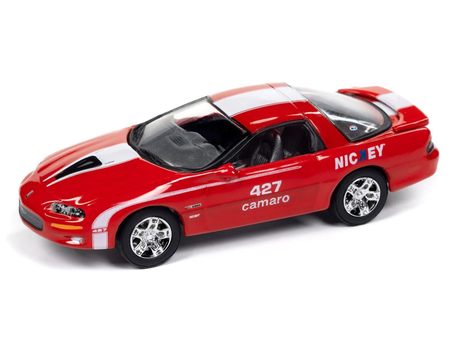 2002 Chevrolet Nickey Camaro ZL1 Bright Rally Red with White Stripes "Muscle Cars USA" Series 1/64 Car Johnny Lightning Diecast Model - Image 2