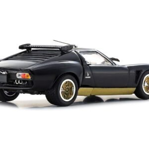 Lamborghini Miura SVR Black with Gold Accents and Wheels 1/43 Car Kyosho Diecast Model collector model product image