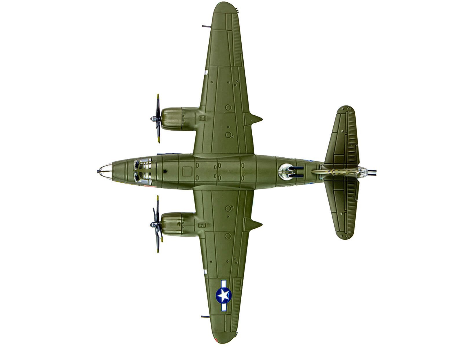 Martin B-26B Marauder Bomber Aircraft "QQQQ 556th Bomb Squadron 387th Bomb Group" United States Army Air Forces (1943) "Planes of World War II" Series 1/144 Airplane Luppa Diecast Model collector model product image