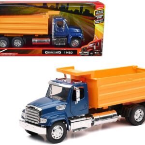 Freightliner 114SD Dump Truck Blue and Yellow "Long Haul Trucker" Se