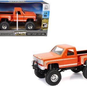 Chevrolet Sport Step Side Pickup Truck Orange with White Graphics "X
