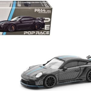 992 Stinger GTR Carbon Edition with Blue Stripe 1/64 Car Pop Race Diecast Model collector model product image
