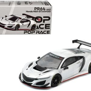 Honda NSX GT3 EVO22 Silver Metallic "Brazilian Event Exclusive" 1/64 Car Pop Race Diecast Model collector model product image