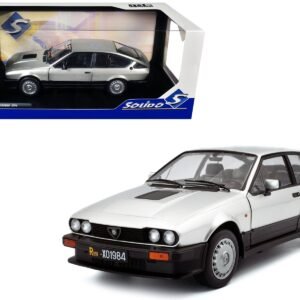 1984 Alfa Romeo GTV6 Silver Metallic 1/18 Diecast Model Car by Solid