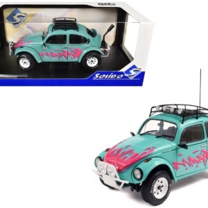 1976 Volkswagen Beetle Baja Miami Green with Pink Graphics 1/18 Diec