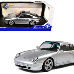 1996 Porsche 911 (993) 4S Polar Silver Metallic 1/18 Diecast Model C