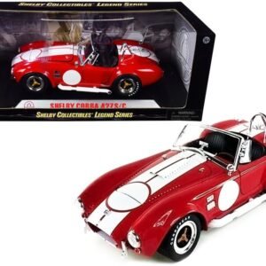 1965 Shelby Cobra 427 S/C Red with White Stripes with Printed Carrol