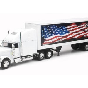 Freightliner Classic XL Truck White with Dry Van Trailer White with