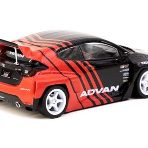 Toyota "Pandem" Yaris RHD (Right Hand Drive) Black and Red "ADVAN" Livery "Hobby43" Series 1/43 Car Tarmac Works Diecast Model collector model product image