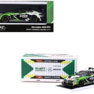 Mercedes-AMG GT3 #77 Liang Jiatong - Darryl O'Young "Craft-Bamboo Racing" "GT World Challenge Asia 2025 - Beijing Season Finale" (2025) with Container Display Case "Hobby64" Series 1/64 Car Tarmac Works collector model product image