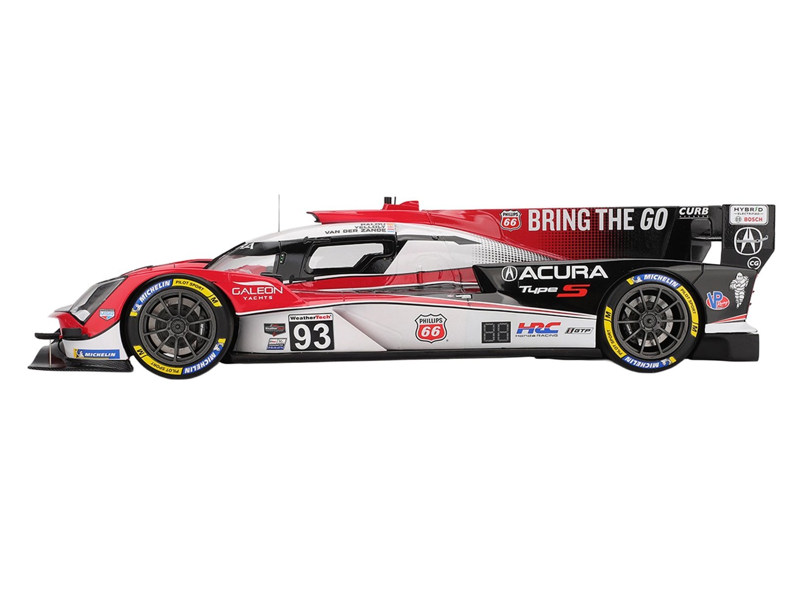 Acura ARX-06 #93 Alex Palou - Renger van der Zande - Nick Yelloly "Acura Meyer Shank Racing" 3rd Place GTP IMSA "12 Hours of Sebring" (2025) 1/18 Model Car Top Speed Diecast Model collector model product image