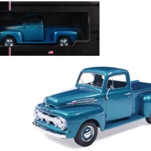 1952 Ford F1 Pickup Truck Blue Metallic 1/24 Diecast Model by IXO Mo