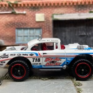 Loose Hot Wheels: 1955 Chevy Big Air Bel Air 4x4 in White