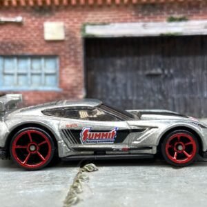 Hot Wheels Chevy Corvette C7-r Race Car - Silver and Black Summit Racing