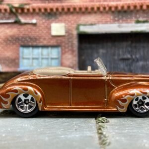 Hot Wheels 1940 Ford Convertible Dressed in Root Beer Brown with Flames