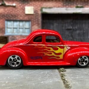 Loose Hot Wheels - 1940 Ford Coupe - Red with Flames