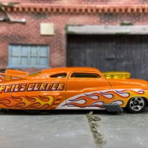 Loose Hot Wheels 1949 Mercury Drag Car Dressed in a Phils Burner Orange with Flames