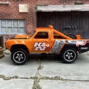 Hot Wheels 1987 Dodge D100 Baja Race Truck In K&N Orange