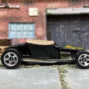 Loose Hot Wheels 1927 Ford T-Bucket Track T Dressed in Black with Hood Flames