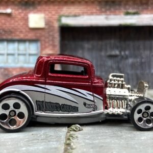 Loose Hot Wheels 1932 Ford Model A 3 Window Dressed in Dark Red and Silver Frankies Garage Livery