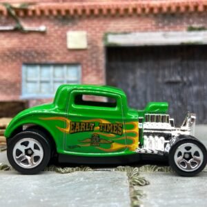 Loose Hot Wheels - 1932 Ford Model A 3 Window - Green with Flames Early Times Livery