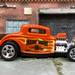 Loose Hot Wheels 1932 Ford Model A 3 Window Dressed in Orange with Flames Early Times Livery