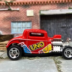 Loose Hot Wheels - 1932 Ford Model A 3 Window - Red UNO Livery