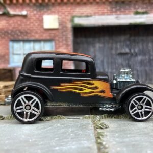 Loose Hot Wheels - 1932 Ford Vicky - Satin Black with Flames