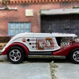 Loose Hot Wheels 1933 Ford Roadster Convertible Dressed in Red and White Queens Livery