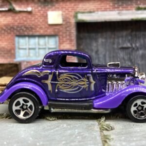 Loose Hot Wheels 1934 Ford 3 Window Dressed in Purple with Graphics