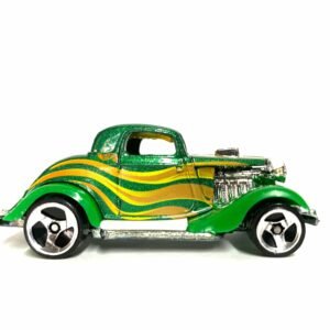Loose Hot Wheels - 1934 Ford 3 Window - Green with Flames