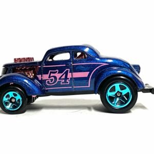Loose Hot Wheels - 1937 Ford Pass'n Gasser Drag Car - Blue and Pink 37