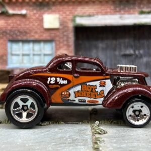 Loose Hot Wheels - 1937 Ford Pass'n Gasser Drag Car - Brown and Orange Hot Wheels Livery