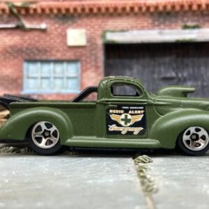 Loose Hot Wheels 1940 Ford Drag Truck Dressed in Green Emergency Livery