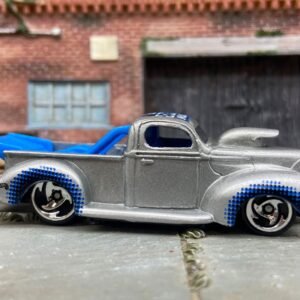 Loose Hot Wheels 1940 Ford Drag Truck Dressed in Silver and Blue Triston Auto Livery