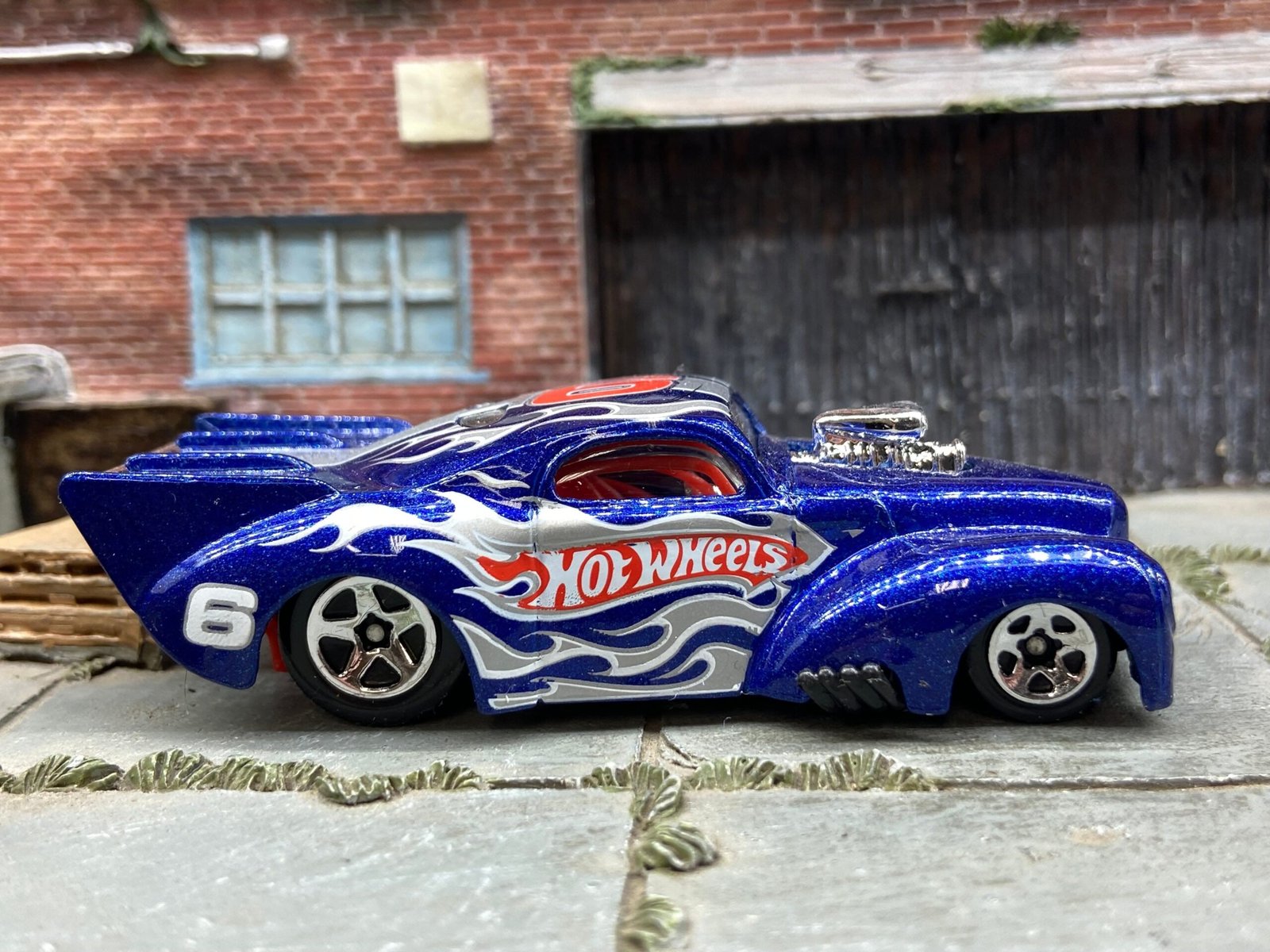 Loose Hot Wheels -1941 Willys Drag Car - Blue and Silver Hot Wheels