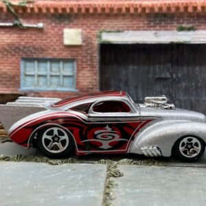 Loose Hot Wheels - 1941 Willys Drag Car - Silver, Black and Red