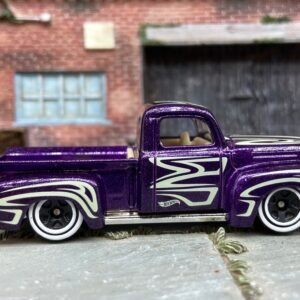 Loose Hot Wheels - 1949 Ford F100 Pick Up Truck - Purple and White