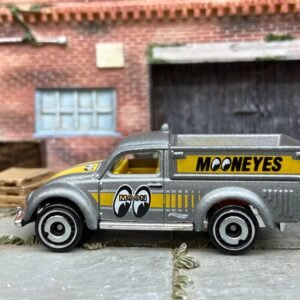 Loose Hot Wheels 1949 VW Volkswagen Beetle Pick Up Truck Dressed in Mooneyes Gray Livery