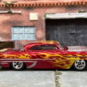 Loose Hot Wheels: 1953 Chevy Dressed in Dark Red with Flames