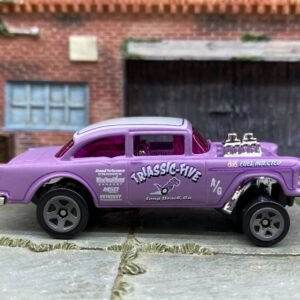 Loose Hot Wheels - 1955 Chevy Bel Air Gasser - Purple and White Triassic Five